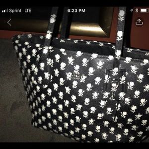 COACH Metallic Taxi Zip Top Tote.